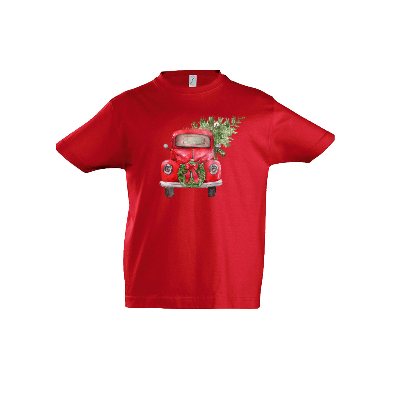 Kinder T-Shirt - Retro Christmas Car